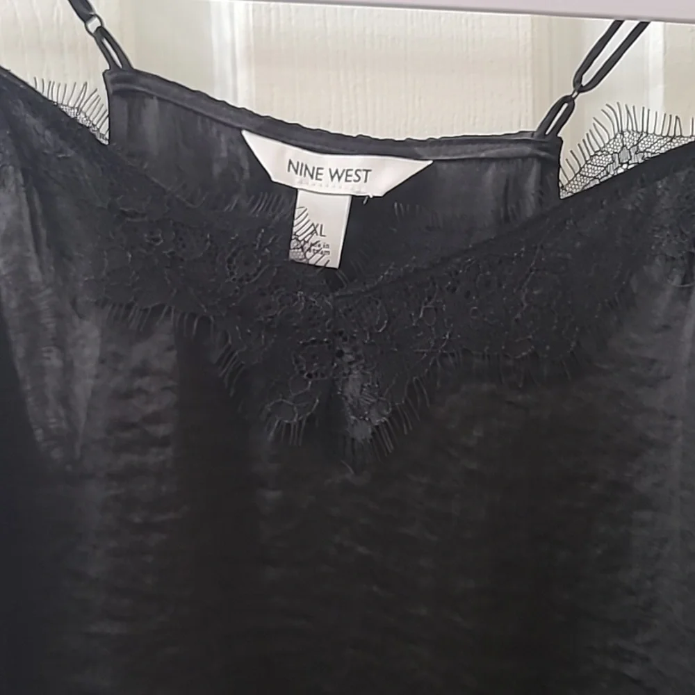Nine West Black Cami with Lace Detail - Picture 2 of 3